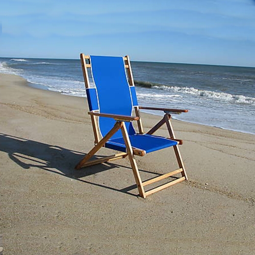 Wood Beach Lounger with Footrest Rental Ocean Isle Sunset Beach NC