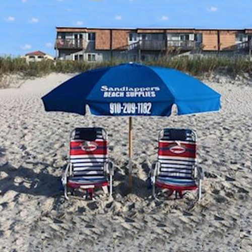 Beach Package A umbrella anchor 2 beach Chairs Rental Ocean Isle Sunset Beach NC